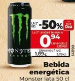 Oferta de Bebida energética Monster por 1,89€ en Dia