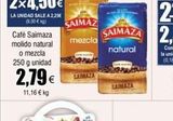 Oferta de Café Saimaza molido natural  o mezcla 250 g unidad  2,79€  11,16 € kg  SAIMAZ  mezcla  MAZA  en Froiz