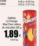 Oferta de Galletas  LU Principe Maxi Choc rellena de chocolate 250 g  PRINCIPE  Schad  en Froiz