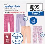 Oferta de Leggins Lupilu por 5,99€ en Lidl
