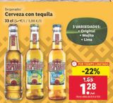 Oferta de Cerveza con tequila Desperados por 1,28€ en Lidl