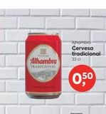 Oferta de Alhambra  TRADICIONAL  Alhambra  Cervesa tradicional  33 cl  0,50  en Suma Supermercados
