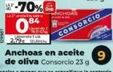 Oferta de Anchoas en aceite Consorcio por 2,79€ en Dia