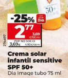 Oferta de Crema solar Dia por 2,77€ en Dia