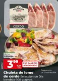 Oferta de Chuletas de lomo de cerdo por 3,99€ en Dia