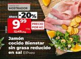 Oferta de Jamón cocido elpozo por 9,99€ en Dia