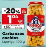 Oferta de Garbanzos cocidos Luengo por 1,04€ en Dia
