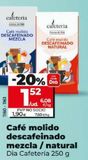 Oferta de CAFE MOLIDO DESCAFEINADO MEZCLA / NATURAL por 1,52€ en Dia