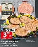 Oferta de Hamburguesas de pollo Dia por 3,39€ en Dia