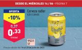 Oferta de Cerveza con limón Karlsquell por 0,33€ en ALDI