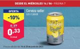 Oferta de Cerveza con limón Karlsquell por 0,33€ en ALDI