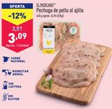 Oferta de Pechuga de pollo por 3,09€ en ALDI