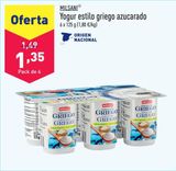 Oferta de Yogur griego Milsani por 1,35€ en ALDI