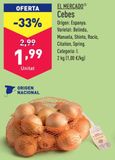 Oferta de Cebollas por 1,99€ en ALDI