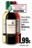 Oferta de Vino tinto, rosado o blanco Los Molinos por 1,99€ en Unide Market