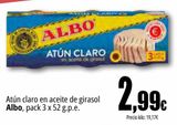 Oferta de Atún claro en aceite de girasol Albo por 2,99€ en Unide Market