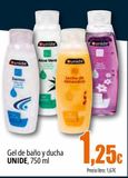 Oferta de Gel de baño y ducha UNIDE por 1,25€ en Unide Supermercados