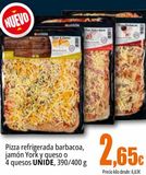 Oferta de Pizza refrigerada barbacoa, jamón York y queso o 4 quesos UNIDE por 2,65€ en Unide Supermercados