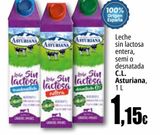 Oferta de Leche sin lactosa entera, semi o desnatada C.L. Asturiana por 1,15€ en Unide Supermercados