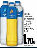 Oferta de Bebida isotónica de naranja o limón con o sin azúcar Aquarius por 1,7€ en Unide Supermercados