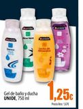 Oferta de Gel de baño y ducha UNIDE por 1,25€ en Unide Supermercados