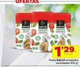 Oferta de BO  GALLO Ensaladas HELICES  GALLO  Ensaladas  PAJARITAS meyxa  &  GALLO Ensaladas MARGARITAS y  Pasta GALLO ensaladas variedades 450 g*  7'29.  2,87€/KG  en Supermercados Dani