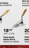 Oferta de 1814€  +NA-21,95€  Paleta albañil  Bellota 5841/B 165x120 mm. 2081LB  por 1814€ en Cadena88