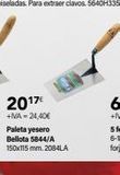 Oferta de 2017€  +NA=24,40€  Paleta yesero Bellota 5844/A 150x115 mm. 2084LA  por 2017€ en Cadena88