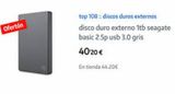 Oferta de Disco duro externo 1TB  por 4420€ en App Informática