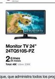 Oferta de LG MONITOR TV  Monitor TV 24" 24TQ510S-PZ  2  €/mes  Total: 48€ Libre: 230€  por 230€ en Orange