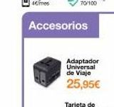 Oferta de Accesorios  Adaptador Universal de Viaje  25,95€  por 25,95€ en Orange