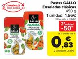 Oferta de Pastas GALLO Ensaladas clásicas por 1,66€ en Carrefour