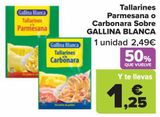 Oferta de Tallarines Parmesana o Carbonara Sobre GALLINA BLANCA por 2,49€ en Carrefour
