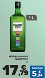 Oferta de Whisky escocés PASSPORT por 17,19€ en Carrefour
