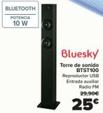 Oferta de Bluesky Torre de sonido BTST100 por 25€ en Carrefour