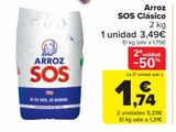 Oferta de Arroz SOS Clásico por 3,49€ en Carrefour
