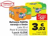 Oferta de Refresco FANTA naranja o limón  por 6,05€ en Carrefour