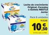 Oferta de Leche de crecimiento Original, Cereales o Galleta NESTLÉ Junior  por 10,5€ en Carrefour
