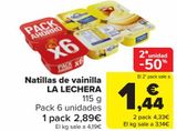 Oferta de Natillas de vainilla LA LECHERA por 2,89€ en Carrefour