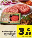 Oferta de Hamburguesa de vacuno Blonda Miguel Vergara por 3,99€ en Carrefour