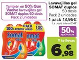 Oferta de Lavavajillas gel SOMAT duplos  por 13,95€ en Carrefour