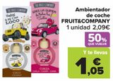 Oferta de Ambientador de coche FRUIT&COMPANY  por 2,09€ en Carrefour