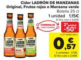 Oferta de Cider LADRÓN DE MANZANAS Original, Frutos rojos o Manzanas verde por 1,15€ en Carrefour