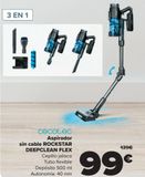 Oferta de CECOTEC Aspirador sin cable ROCKSTAR DEEPCLEAN FLEX  por 99€ en Carrefour