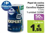 Oferta de Papel de cocina 3 capas Carrefour Expert  por 3,09€ en Carrefour