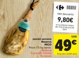 Oferta de Jamón serrano Reserva NICO por 49€ en Carrefour