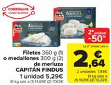 Oferta de Filetes o medallones de merluza CAPITÁN FINDUS por 5,29€ en Carrefour