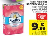 Oferta de Papel higiénico SCOTTEX Original  por 19,99€ en Carrefour