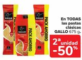 Oferta de En TODAS las pastas clásicas GALLO en Carrefour