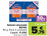 Oferta de Salmón ahumado ROYAL por 11,49€ en Carrefour
